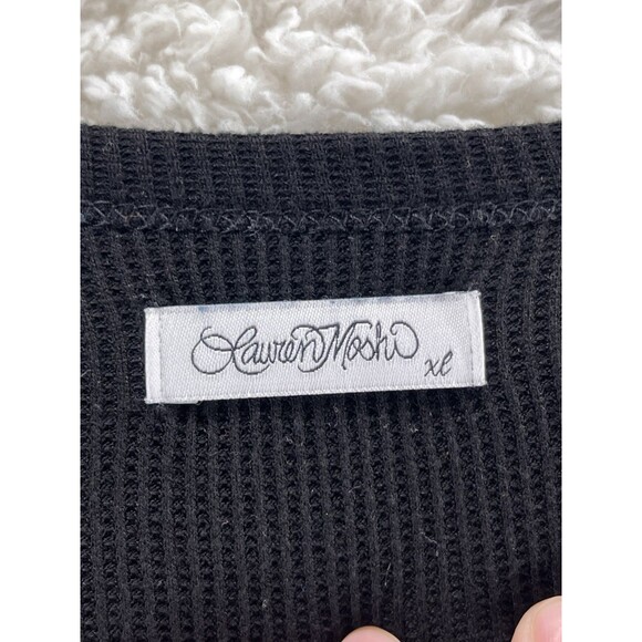 Lauren Moshi Women's XL Shirt Mckinley Chain Evil Eye Fitted Thermal - Picture 8 of 10